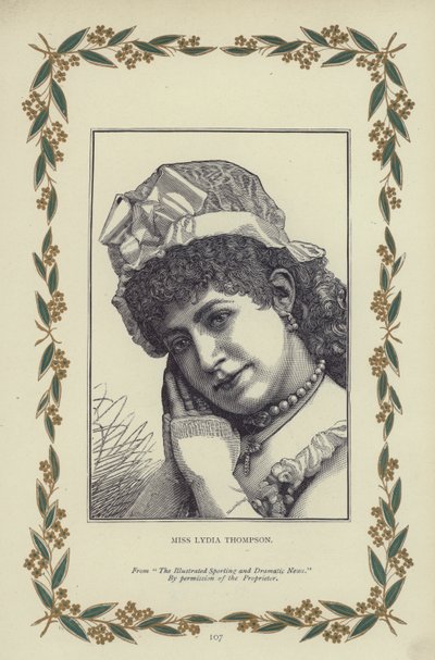 Frøken Lydia Thompson (gravering) av English School