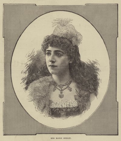 Frøken Madge Shirley (gravering) av English School