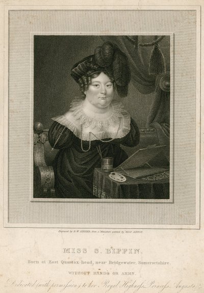 Frøken Sarah Biffin, artist av English School