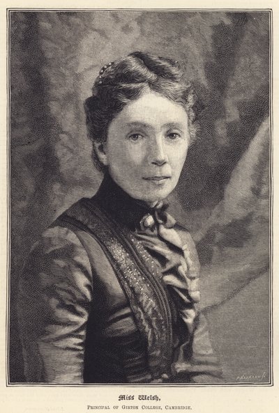Miss Welsh, rektor ved Girton College, Cambridge (gravering) av English School