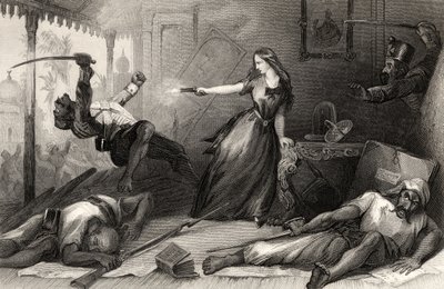Frøken Wheeler forsvarte seg mot Sepoys ved Cawnpore i 1857, fra 