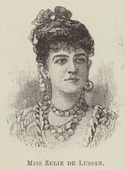 Frøken Zelie de Lussan (gravering) av English School