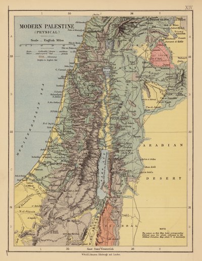 Moderne Palestina (fargelitografi) av English School