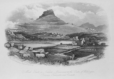 Moel Gest, eller naturens monument til hertugen av Wellington, mellom Tremadoc og Criccieth av English School