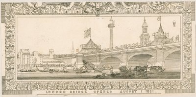 Momento of London Bridge, åpnet 1. august 1831 av English School