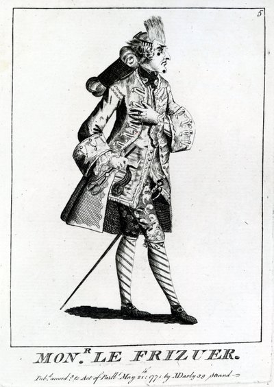 Mons. The Frizer, 1771 av English School