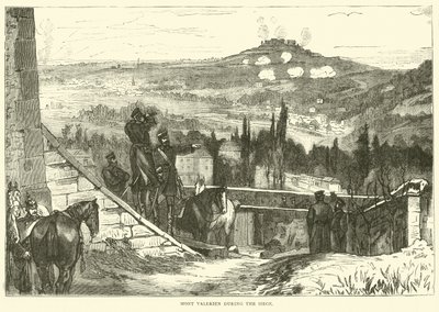 Mont Valerien under beleiringen, oktober 1870 av English School