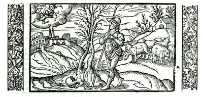 Januar måned fra en Shepherds-kalender, 1579 av English School