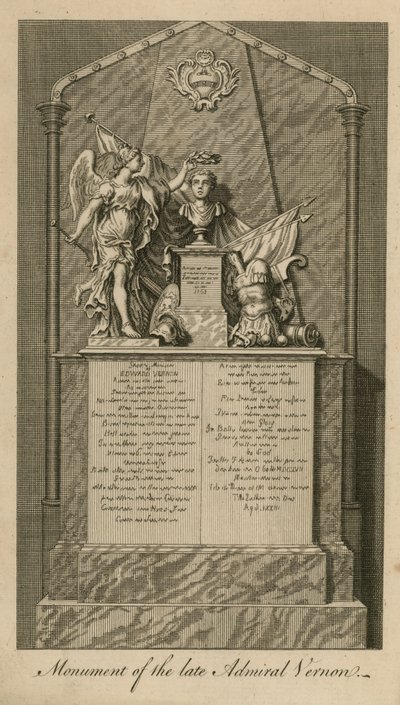 Monument til admiral Edward Vernon av English School