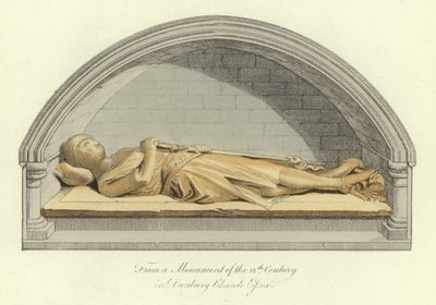 Monument fra det 12. århundre i Danbury Church, Essex av English School