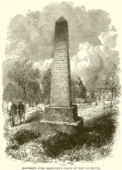 Monument over Bradfords Grave i New Plymouth av English School
