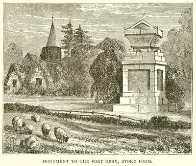 Monument til poeten Gray, Stoke Poges av English School
