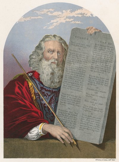 Moses med lovens tabeller av English School