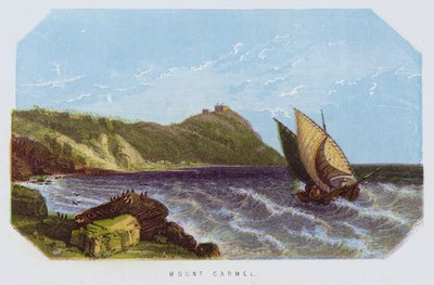 Karmelfjellet (fargelitografi) av English School