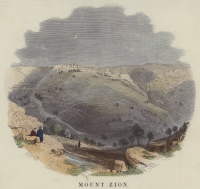 Mount Sion (farget gravering) av English School