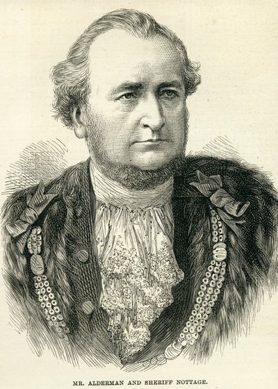 Mr Alderman og Sheriff Nottage fra The Illustrated London News, 10. november 1877 av English School