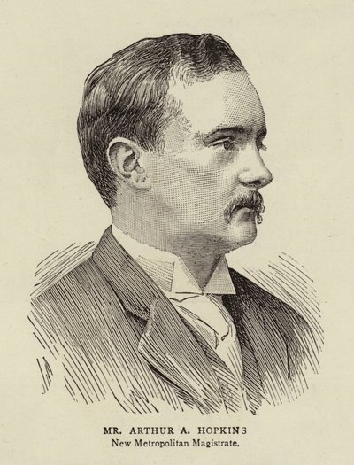 Herr Arthur A Hopkins (gravering) av English School