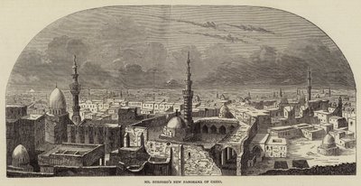 Mr Burfords nye panorama av Kairo (gravering) av English School