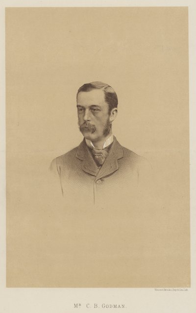 Mr C B Godman, far til oberst Sherard Godman (litho) av English School