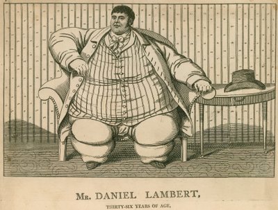 Daniel Lambert, 36 år gammel, veide 50 steiner av English School