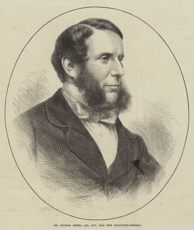 Mr George Jessel, QC, MP, den nye advokaten (gravering) av English School