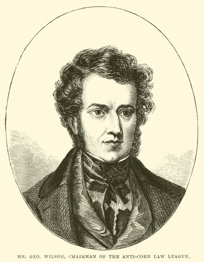 Mr George Wilson, styreleder for Anti-Corn Law League (gravering) av English School