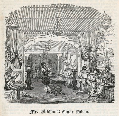 Mr Gliddons Cigar Divan, King Street, Covent Garden av English School