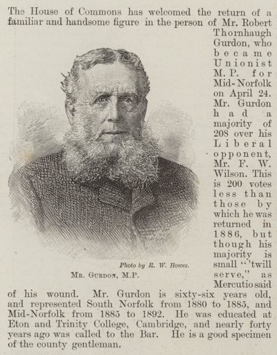 Mr Gurdon, MP (gravering) av English School