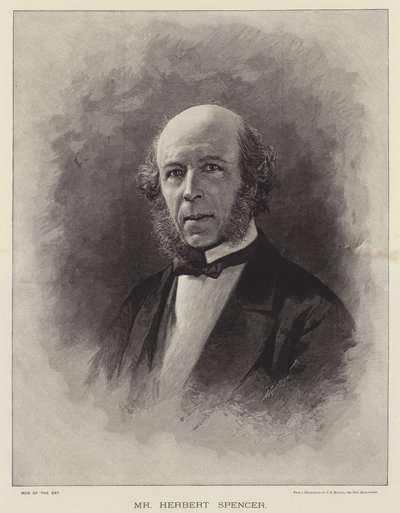Herbert Spencer (gravering) av English School