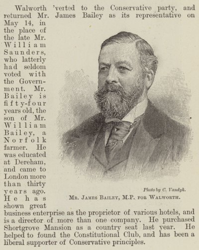 Mr James Bailey, MP for Walworth (gravering) av English School