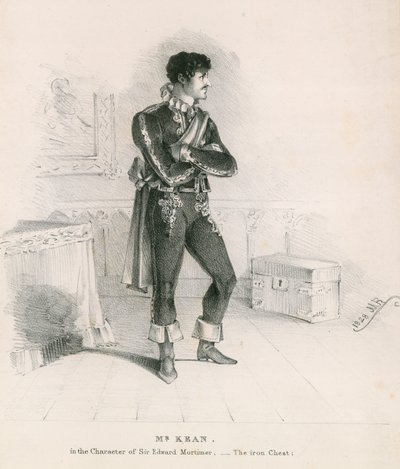 Mr Kean i karakteren til Sir Edward Mortimer i The Iron Chest av English School