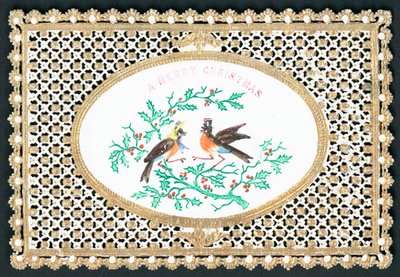 Mr & Mrs Robin, julekort av English School