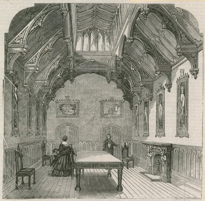 Mr Russells nye herskapshus, Park Lane, London: The Dining Hall av English School