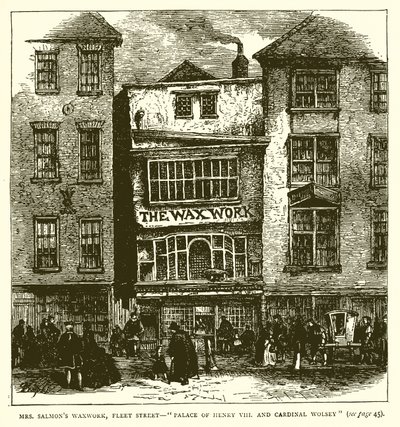 Mr. Salmons Waxwork, Fleet Street--Palace of Henry VIII. og kardinal Wolsey av English School