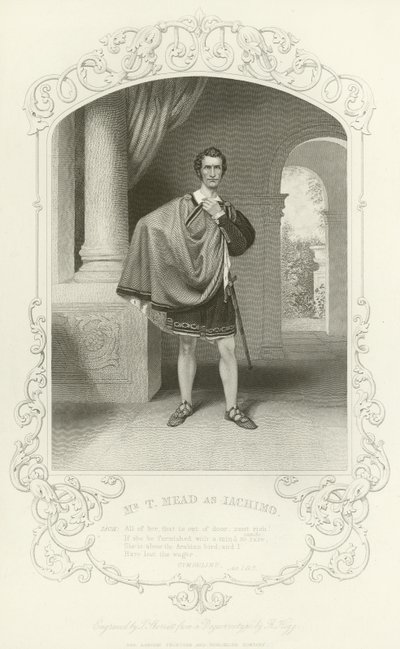 Mr T Mead som Iachimo, Cymbeline, Act I, Scene VII av English School