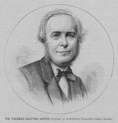 Mr Thomas Hayter Lewis, professor i arkitektur, University College, London (gravering) av English School