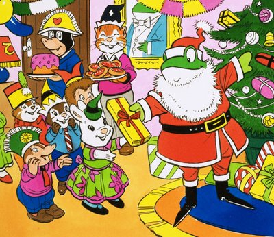 Herr Kröte verteilt Weihnachtsgeschenke von English School