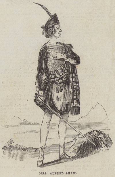 Mrs Alfred Shaw (engraving) av English School