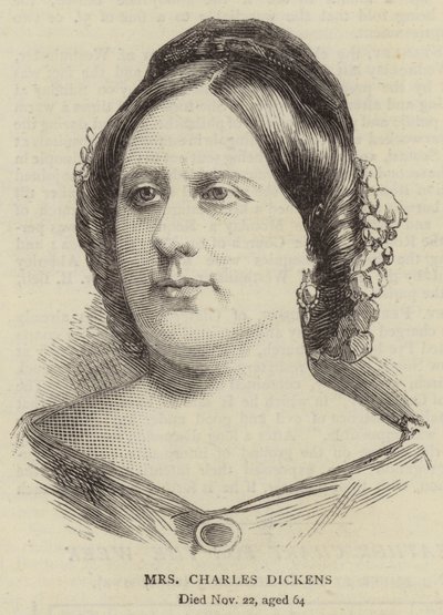 Mrs Charles Dickens (gravering) av English School