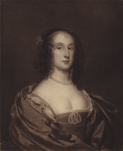Fru Fleetwood, tidligere fru Ireton (Bridget Cromwell), eldste datter av Oliver Cromwell (litografi) av English School