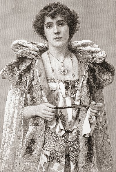 Fru Patrick Campbell, Fra The Strand Magazine utgitt 1897. av English School
