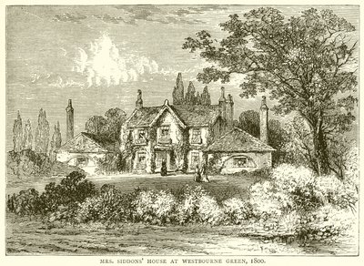 Mrs. Siddons House i Westbourne Green, 1800 av English School