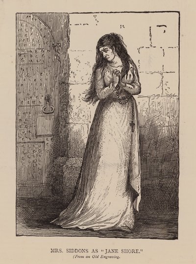Fru Siddons som «Jane Shore» (gravering) av English School