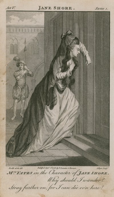 Mrs. Yates als Jane Shore von English School