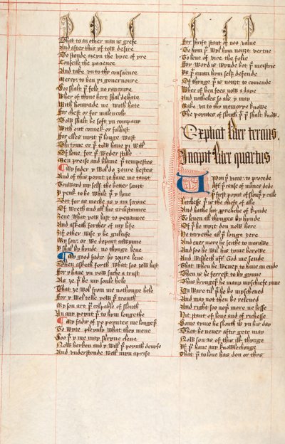 Ms326 f66v, Confessio Amantis av John Gower (penn og blekk på vellum) av English School