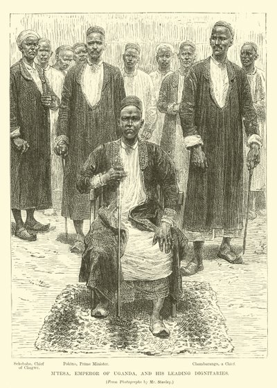 Mtesa, keiser av Uganda, og hans ledende dignitærer av English School