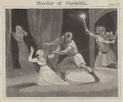 Drapet på Gunhilda (gravering) av English School