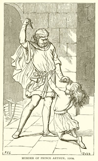 Mordet på prins Arthur, 1202 av English School