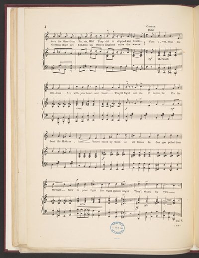 Musikkpartitur til sangen "We