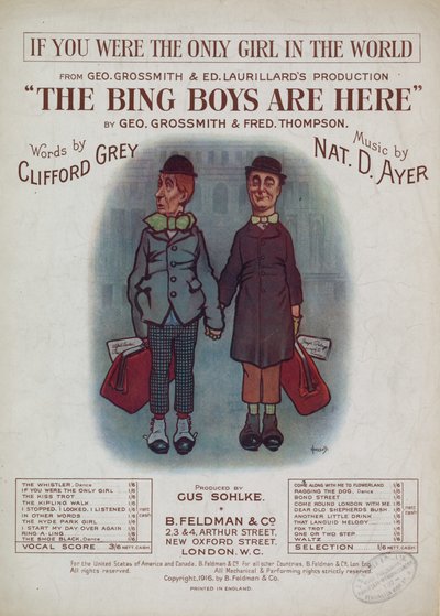 Musikkark for If You Were The Only Girl in the World av English School